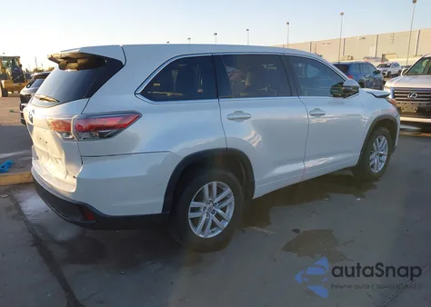 2014 Toyota Highlander Le из США, поврежденный, VIN 5TDZARFH6ES008050